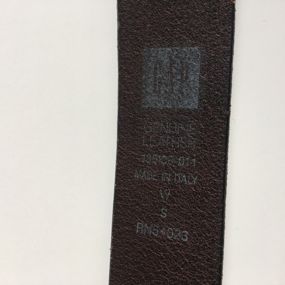 Vintage Boho Italy GAP Floral Enamel Buckle Brown Leather Belt S - Picture 5 of 8